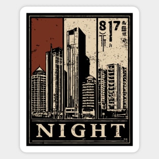 Moody Cityscape Solitude Poster Magnet